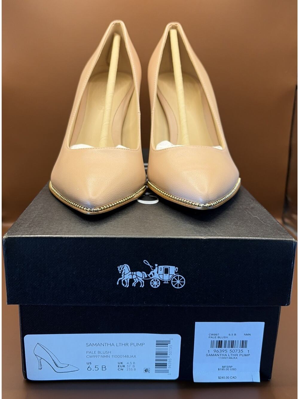 COACH Women's Samantha Pump Shoes Pale Blush Size 6.5 B Ships Same Day